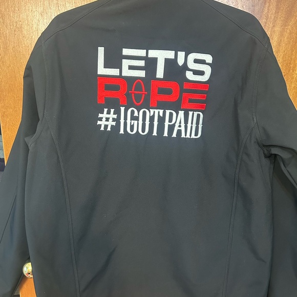 Port Authority Black Soft Shell Jacket with Embroidered Let’s Rope Logo size Lar - Picture 4 of 7